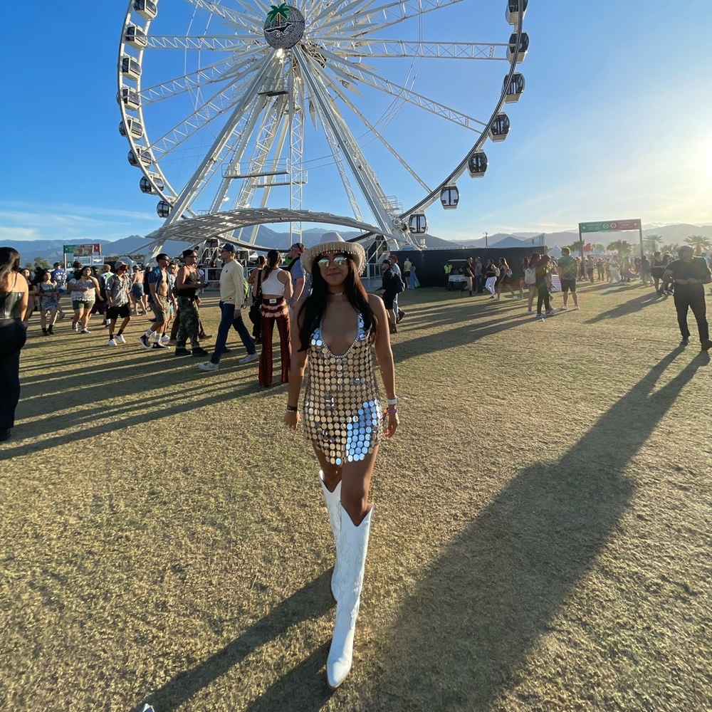 Shop 12th tribe Diana Silver Disco Dress
